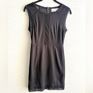 Madison Square Black Cutout Netted Dress LBD